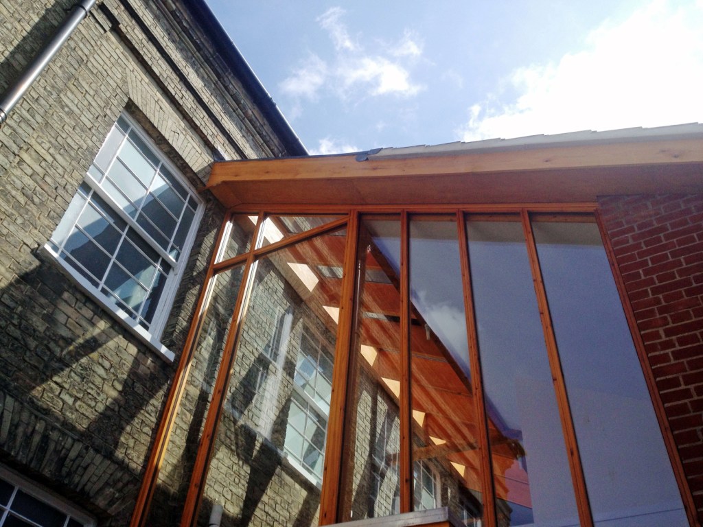 Baptist church architecture timberwork