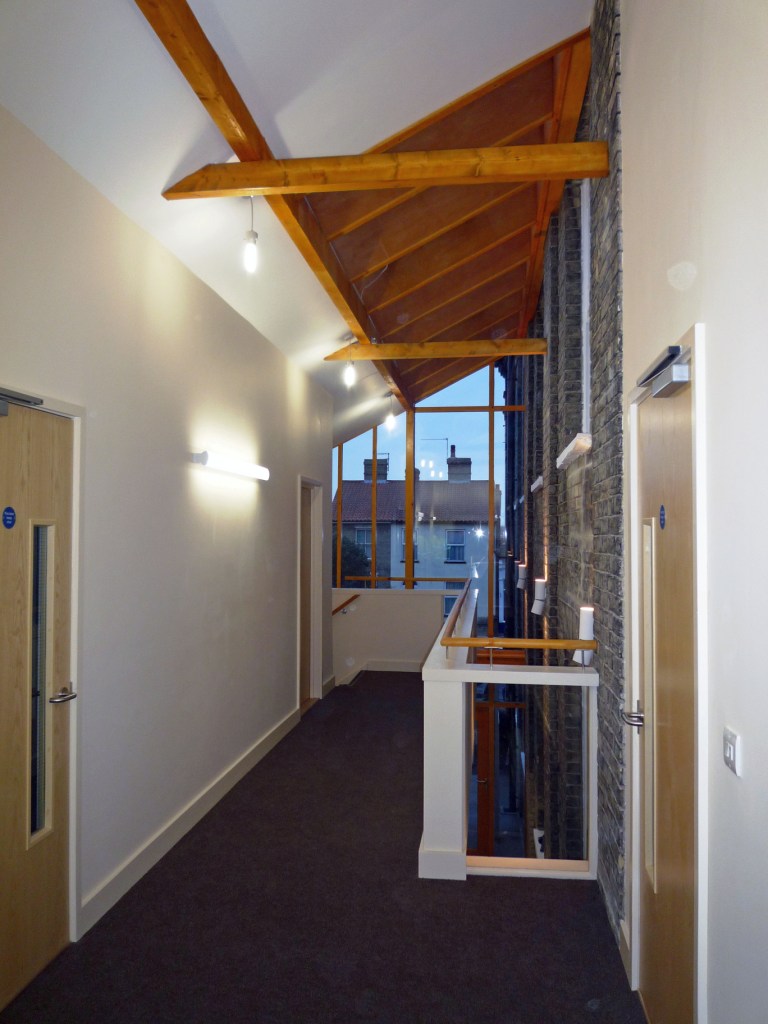 Baptist church architecture atrium