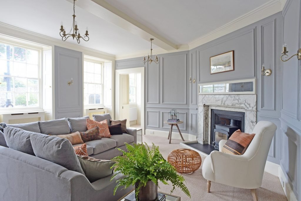 A reception room within a Grade II Listed building