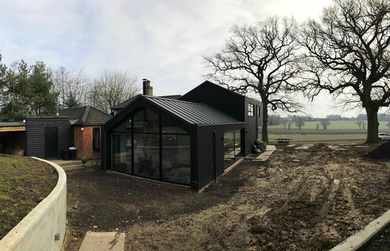 Wood Cottage extension and landscaping progress