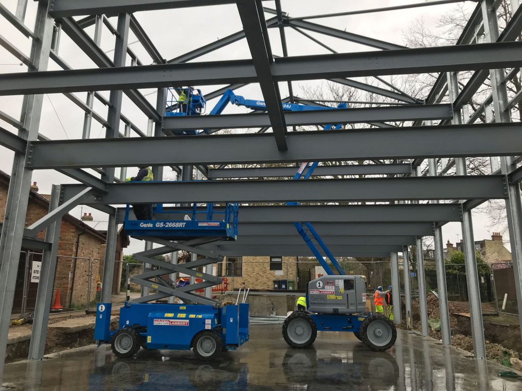 Steel frame construction