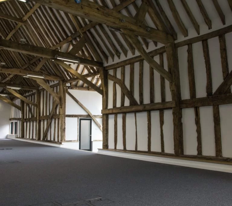 Grade II listed timeber frame barn conversion