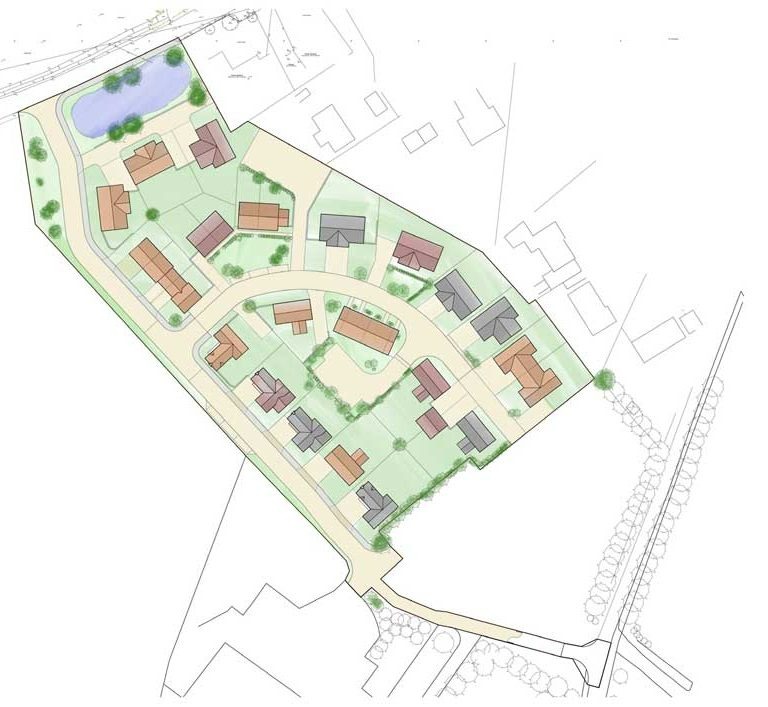 Architectural plan of the Fressingfield, Suffolk development